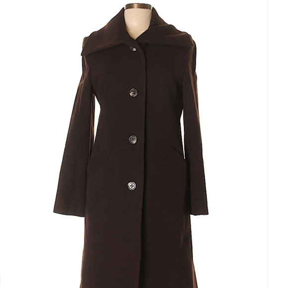 BCBGMaxAzria Jackets & Blazers - BCBGMaxAzaria Long Brown Wool Coat Size 10